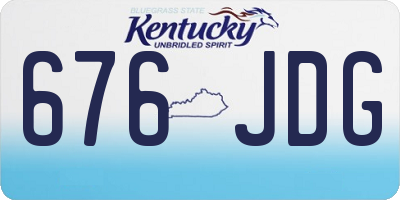 KY license plate 676JDG