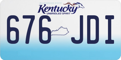 KY license plate 676JDI
