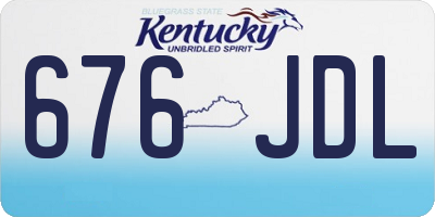 KY license plate 676JDL