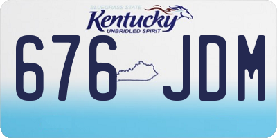 KY license plate 676JDM