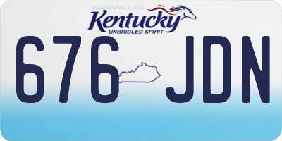 KY license plate 676JDN