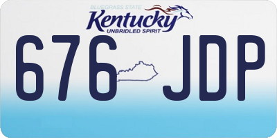 KY license plate 676JDP