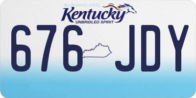 KY license plate 676JDY
