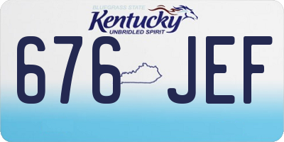 KY license plate 676JEF