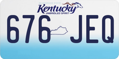 KY license plate 676JEQ