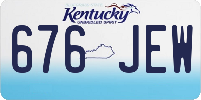 KY license plate 676JEW