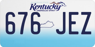 KY license plate 676JEZ
