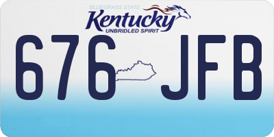 KY license plate 676JFB