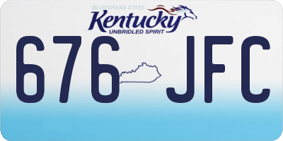 KY license plate 676JFC