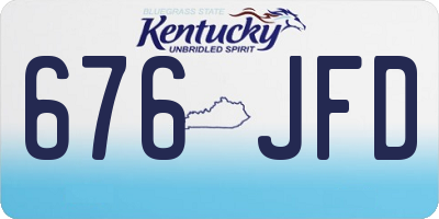 KY license plate 676JFD