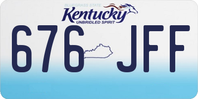 KY license plate 676JFF