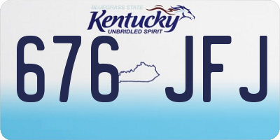 KY license plate 676JFJ