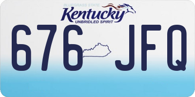 KY license plate 676JFQ