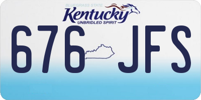 KY license plate 676JFS
