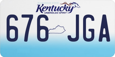 KY license plate 676JGA