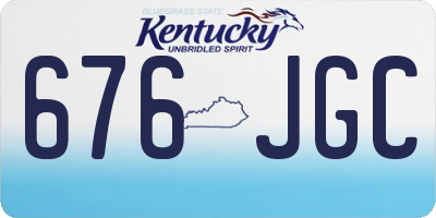 KY license plate 676JGC