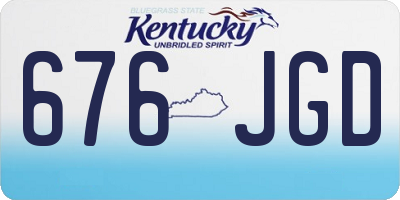 KY license plate 676JGD