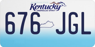 KY license plate 676JGL