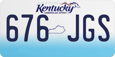 KY license plate 676JGS