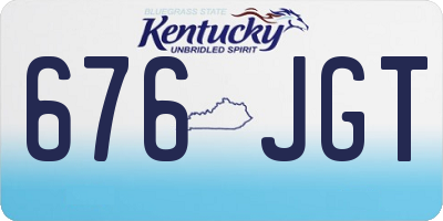 KY license plate 676JGT
