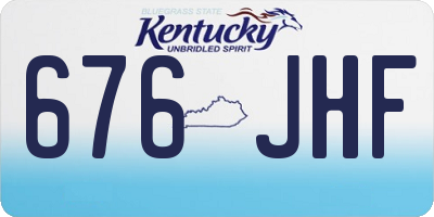 KY license plate 676JHF