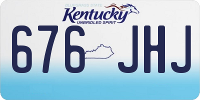 KY license plate 676JHJ