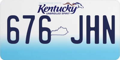 KY license plate 676JHN