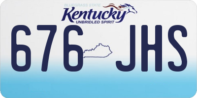 KY license plate 676JHS