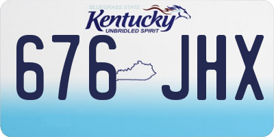 KY license plate 676JHX