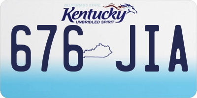 KY license plate 676JIA