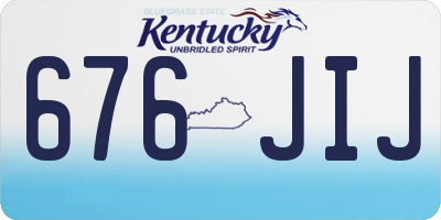 KY license plate 676JIJ