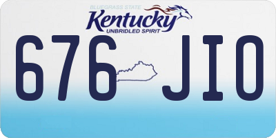 KY license plate 676JIO