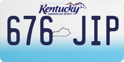 KY license plate 676JIP