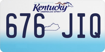 KY license plate 676JIQ
