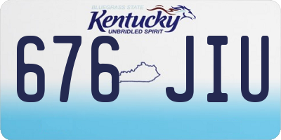KY license plate 676JIU