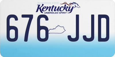 KY license plate 676JJD
