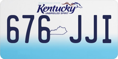 KY license plate 676JJI