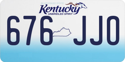 KY license plate 676JJO