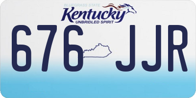 KY license plate 676JJR