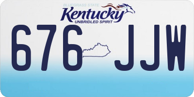 KY license plate 676JJW