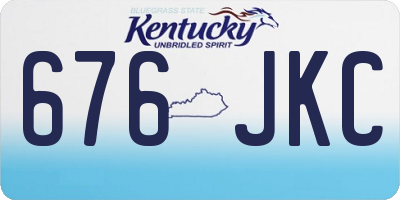 KY license plate 676JKC