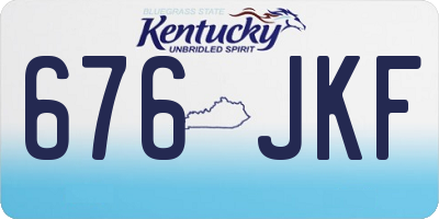 KY license plate 676JKF