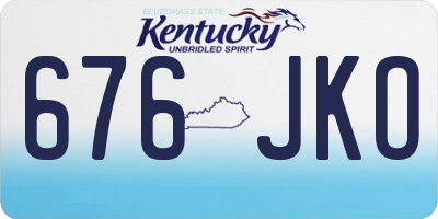 KY license plate 676JKO