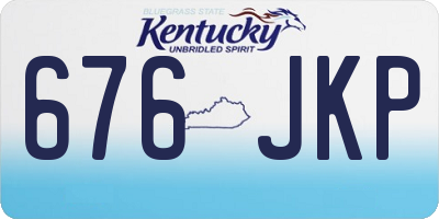 KY license plate 676JKP