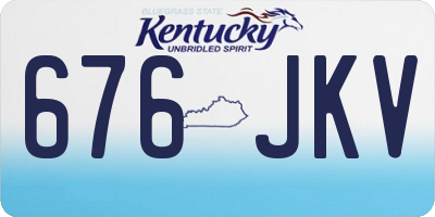 KY license plate 676JKV