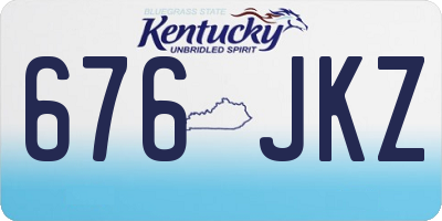 KY license plate 676JKZ