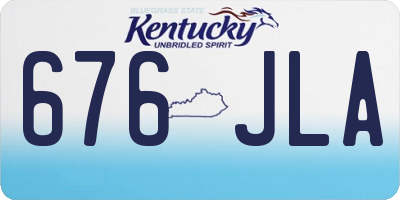 KY license plate 676JLA