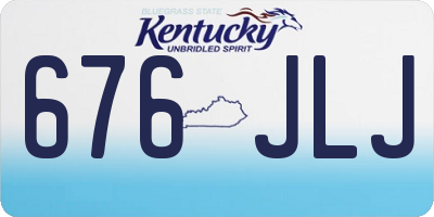 KY license plate 676JLJ