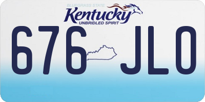 KY license plate 676JLO