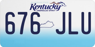 KY license plate 676JLU